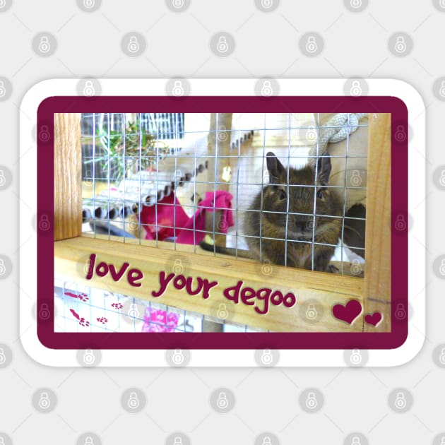 Love Your Degu Sticker by Mystical_Illusion